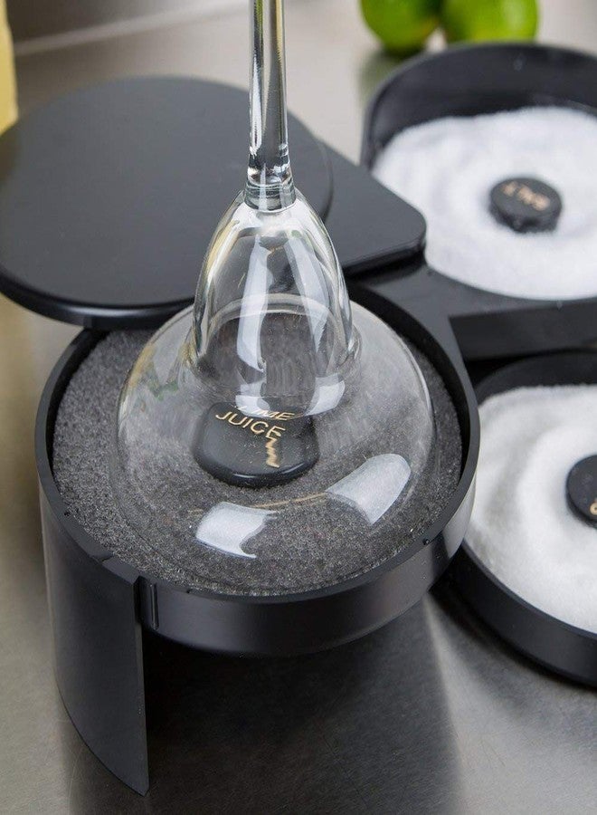 THW Glass Rimmer with 3 Compartments and Sponge, Sugar and Salt Bar Rimmer Great for Cocktails Margarita, Bloody Mary Gimlet, Professional Bar Supplies - Image 5